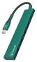 Bonelk Long-Life USB-C To 4 Port USB 3.0 Slim Hub, Green
