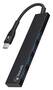 Bonelk Long-Life USB-C to 4 Port USB-A USB 3.0 Slim Hub, Black