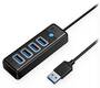 Orico 4 Ports USB-A 3.0 Hub, Black, 1m Cable