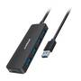 mBeat 4-Port USB-A 3.0 Hub with DC Port, Black