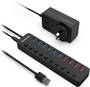 Simplecom CHU810 10-Port USB 3.0 Hub with 48W Power Adapter