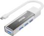 UNITEK 4 Port Bi-Directional Hub with Detachable Cable, White