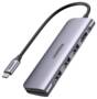 UGREEN 6-in-1 USB-C Hub with Single 4K HDMI, Silver