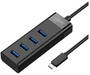 Cruxtec CU3-H4-BK USB-C 4-Port USB Hub