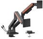 Brateck Fusion Heavy-Duty Gas Spring Dual Monitor Arm with USB Ports, Support 17-35inch