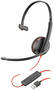 HP Poly Blackwire 3210 Monaural USB-C Headset, Lightweight Metal Headb