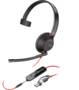 HP Poly Blackwire 5210 Monaural USB-A and 3.5mm Jack Headset