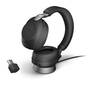 Jabra Evolve2 85 MS Stereo Wireless Headset with Stand, USB-C, Black