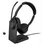 Jabra Evolve2 55 MS Stereo Wireless Headset with Charging Stand, USB-C