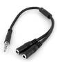 StarTech 3.5MM Stereo Splitter Cable, 4-Position To 2 x 3-Position