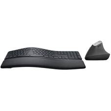 Logitech Ergo K860 Wireless Keyboard MX Vertical Mouse Bundle
