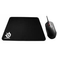SteelSeries Prime Gaming Mouse QcK+ Large Cloth Mouse Pad Bundle