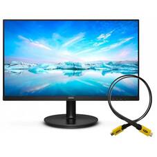 Philips 241V8L V Line 23.8inch Monitor + 1M High Speed HDMI Cable