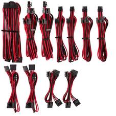 Corsair Premium Sleeved PSU Cable Kit Pro Package, Type 4, Red/Black