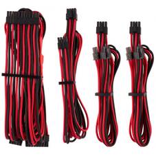 Corsair Premium Sleeved PSU Cables Starter Kit Type 4, Red/Black