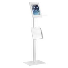 Brateck Anti-theft Tablet Kiosk Floor Stand with Catalogue Holder