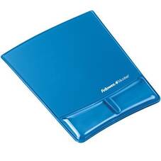 Fellowes Mouse Pad and Wrist Rest Gel Clear Blue