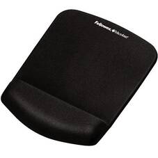 Fellowes Mouse Pad and Wrist Rest Plush Touch Lycra Black