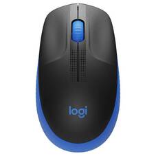 Logitech M190 Full-Size Wireless Mouse - Blue, 1000 dpi, 3 Buttons,