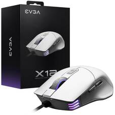 EVGA X12 Gaming Mouse - White, Ambidextrous Design, 16000 DPI