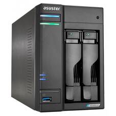 Asustor Lockerstor AS6702T Tower 2 Bay NAS, Celeron Quad-Core, 4GB RAM