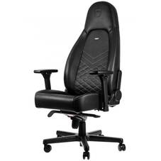 noblechairs ICON Series Faux Leather Black Platinum White Chair