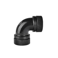 Thermaltake Pacific G1/4 90 Degree Adapter, 16mm OD, Black Fitting