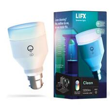 LIFX Clean A60 Colour 1200lm B22 Anti Bacterial, Germicidal Smart Bulb