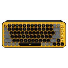 Logitech POP Keys Blast Yellow Wireless Mechanical Keyboard, Brown