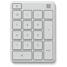 Microsoft Wireless Number Pad - Glacier White, Bluetooth LE 5.0