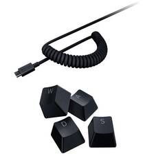 Razer PBT Keycap Plus Coiled Cable Upgrade Set, Classic Black