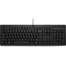HP 125 Wired Keyboard - Black, Plug Play