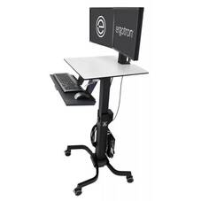 Ergotron 24-214-085 Workfit-C Sit-Stand Dual LCD Black