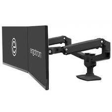 Ergotron LX Dual Side-by-Side Arm for 27inch Displays, Matte Black
