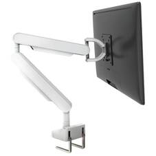 Zgo ZG1 Single Monitor Arm, White, for 38inch Monitors, Top-down Clamp