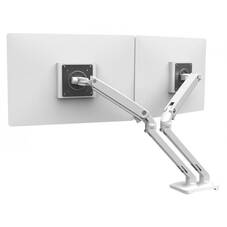 Ergotron MXV Desk Dual Monitor Arm, White, up to 24inch Screen