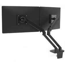 Errgotron MXV Desk Dual Monitor Arm, Matte Black, up to 24inch Screen