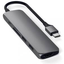 Satechi USB-C Aluminium Multi-Port Adapter V2, Space Gray