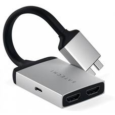 Satechi USB-C Dual HDMI Adapter, Silver