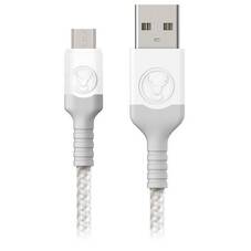 Bonelk Long-Life 2m USB-A to Micro USB Cable, White/Gray