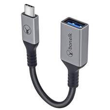 Bonelk Long-Life 15cm USB-C to USB-A 3.0 Adapter, Space Gray
