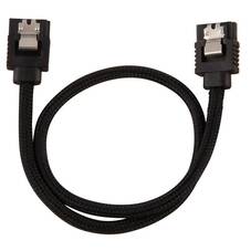 Corsair Premium Sleeved SATA 6Gbps 30cm Cable, Black