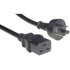ALOGIC 2m 15Amp Mains Plug Cable, Black