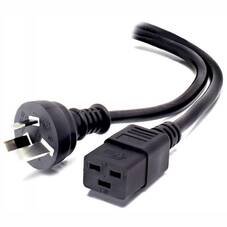 ALOGIC 3m 15Amp Mains Plug Cable, Black
