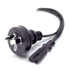 ALOGIC 3m Mains Plug Cable, Black, Figure 8 plug