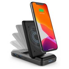 HYPER HyperDrive 8-in-1 USB-C Docking Station Qi 10W Wireless Charger