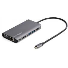 StarTech USB-C 8-in-1 Mini Travel Dock (4K HDMI/VGA/GbE/SDXC/3.5mm)