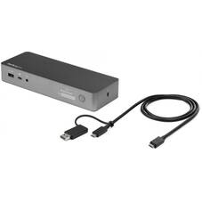 StarTech USB-A/C Hybrid Dual 4K Docking Station, 60W PD, AC Adapter