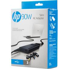HP 90W Slim Combo Adapter with 4.5mm, 7.4mm and n-Smart tips, USB Port