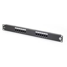 Serveredge 12 Port 1RU CAT6 Patch Panel, With Cable Management